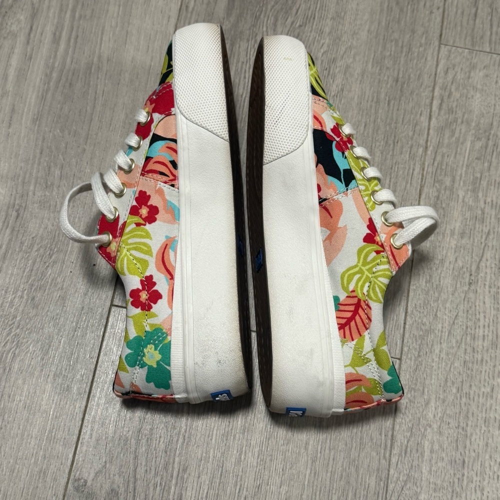 Keds Kids Tropical Like New Colorful Floral Sneakers Size 4 - Picture 10 of 11
